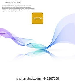 Vector Abstract spectrum colorful wave on mirror white