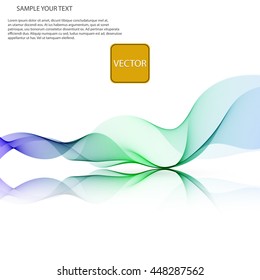 Vector Abstract spectrum colorful wave on mirror white