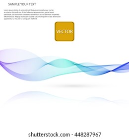 Vector Abstract spectrum colorful wave on mirror white