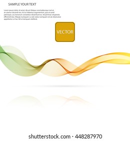 Vector Abstract spectrum colorful wave on mirror white