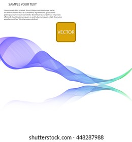 Vector Abstract spectrum colorful wave on mirror white