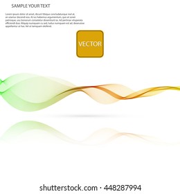 Vector Abstract spectrum colorful wave on mirror white