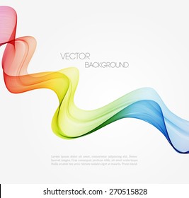 Vector Abstract spectrum curved lines background. Template brochure design