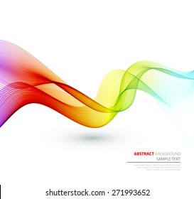 Vector Abstract spectrum curved lines background. Template brochure design.