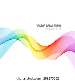 Vector Abstract spectrum curved lines background. Brochure design. Colorful wave 