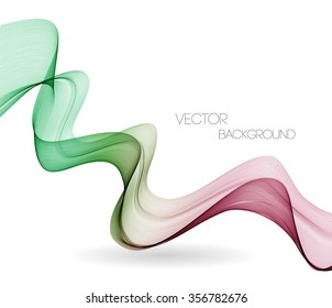 Vector Abstract spectrum curved lines background. Template brochure design. Smoke wave