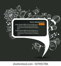 Vector abstract speech bubble