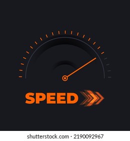 Vector abstract speedometer concept template. Vector illustration