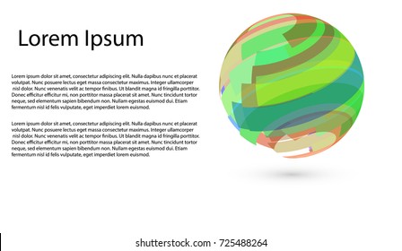 Vector Abstract sphere color logo on white