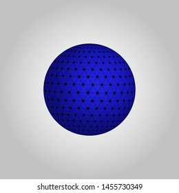 Vector Abstract Sphere Design. Abstract 3d grid design