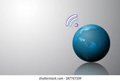vector abstract sphere global telecommunication concept background