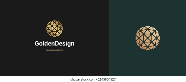 Vektor abstrakte Kugel Logo-Emblem Design elegante moderne minimale Stil Vektorgrafik. Hochwertiges geometrisches Logo für die Unternehmensidentität.