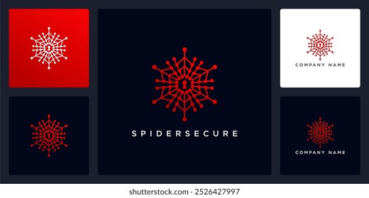  Vektorabstrakt von Spider sicheren Logo und Icon-Vorlage, kann in verschiedenen Medien einfach verwendet werden, editierbar
