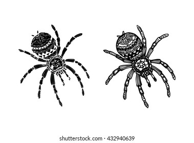 Vector of Abstract Spider in zentangle style