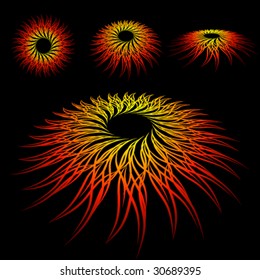 vector abstract spiral set