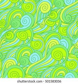 vector abstract spiral whorl curve seamless pattern doodle eps8