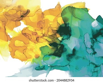 Vector Abstract Splash of Vivid Yellow and Blue background. Perfect for web design and other projects.