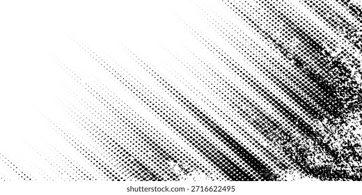 Salpicaduras abstractas de Vector y pintura punteada Pincel de semitono afligido con textura grunge