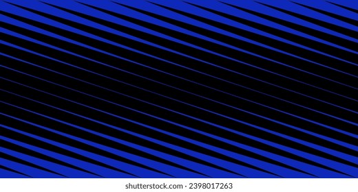 Patrón magnético uniforme de vectores abstracto y esporádico con líneas diagonales, rayas y franjas de semitonos. Estilo deportivo extremo, textura de arte urbano. Fondo de diseño de color neón azul y negro. Diseño moderno