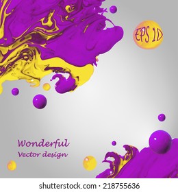 Vector abstract spot. Abstract banner paints. Background for banner, card, poster, poster, identity,web design.Enamel. Isolated. Bright tasty colors. 