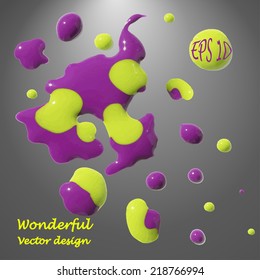 Vector abstract spot. Abstract banner paints. Background for banner, card, poster, poster, identity,web design.Enamel. Isolated. Bright tasty colors. 