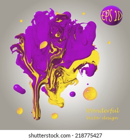 Vector abstract spot. Abstract banner paints. Background for banner, card, poster, poster, identity,web design.Enamel. Isolated. Bright tasty colors.