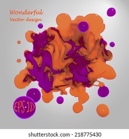 Vector abstract spot. Abstract banner paints. Background for banner, card, poster, poster, identity,web design.Enamel. Isolated. Bright tasty colors.