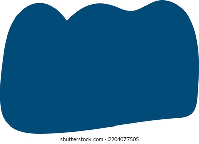 Vector abstract spot of uneven shape. Curved lines. Blob hand drawn. Isolated on a white background. Design element.