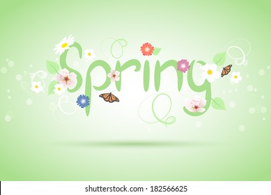 vector abstract spring background