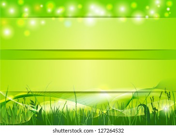 vector abstract spring background, eps10 file, gradient mesh and transparency used, raster version available