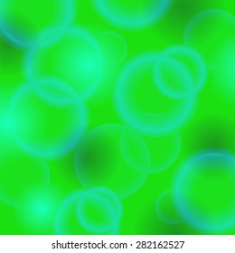 Vector Abstract Spring Green Background. Green Bubble Texture.