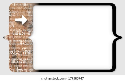 vector abstract square brackets with arrow