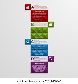 Vector abstract square business options infographics.