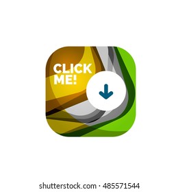 Vector abstract square button template
