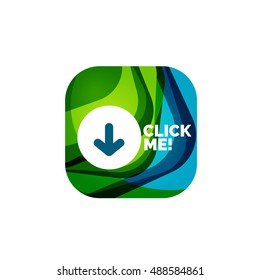 Vector abstract square button template