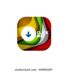 Vector abstract square button template