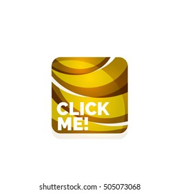 Vector abstract square button template. Minimalistic geometric clean style