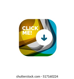 Vector abstract square button template