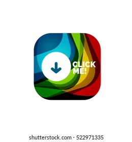 Vector abstract square button template