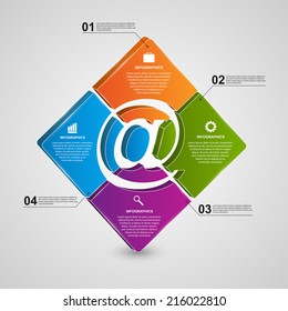 Vector abstract square colorful infographic. Design elements.