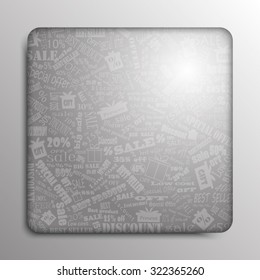 Vector abstract square frame. Discount background. Sale.