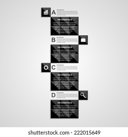 Vector abstract square infographics template.