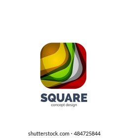 Vector abstract square logo, business icon