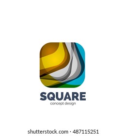 Vector abstract square logo, business icon