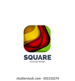 Vector abstract square logo, business icon