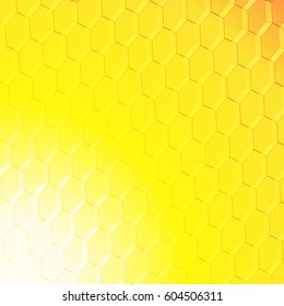 Vector : Abstract square on yellow orange background
