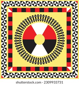 vector abstract square pattern, silk scarf design, fashion textile ornament. Bandanna shawl, tablecloth fabric print, silk neck scarf,