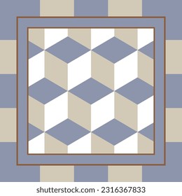vector abstract square pattern, silk scarf design, flower, fashion textile ornament Bandanna shawl, tablecloth fabric print, silk neck scarf, bricks,grey color etc.