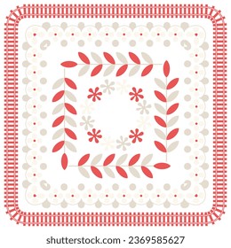 vector abstract square pattern, silk scarf design, fashion textile ornament Bandanna shawl, tablecloth fabric print, silk neck scarf,sealing, tile, floor tile, farsealing, texture, circle.