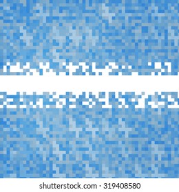 Vector abstract square pixel mosaic. background color